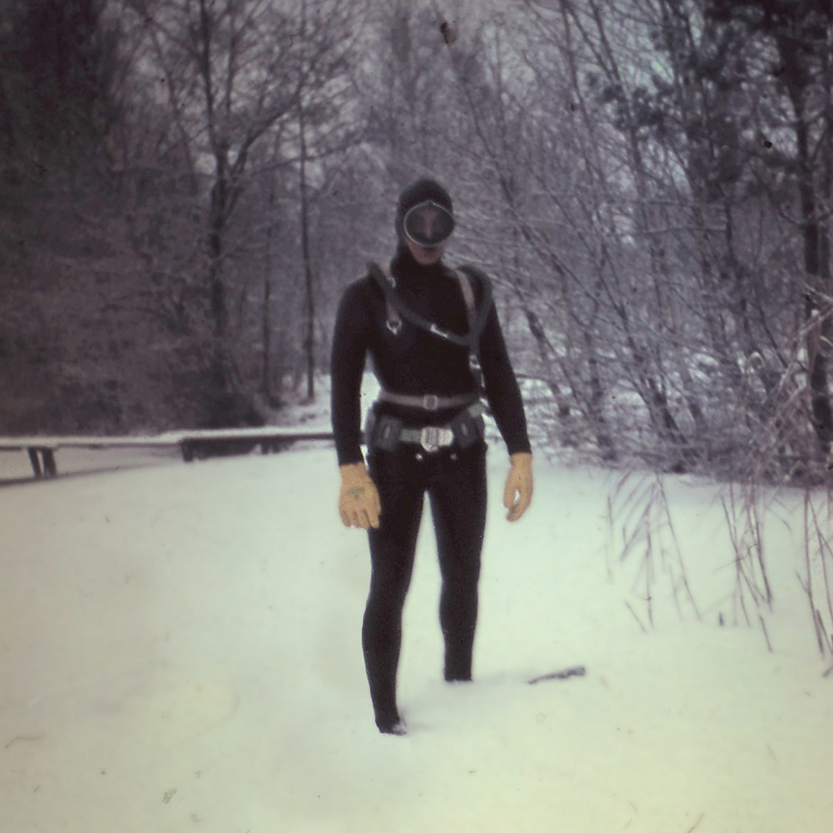 Hubert Hohlbein trained for his escape. Equipped with a diving suit and weight belt, he swam across Jungfernsee to West Berlins - Photo: Privatbesitz, Jürgen Fuß
